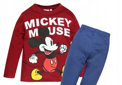 Piżama chłopięca długi rękaw Myszka Mickey