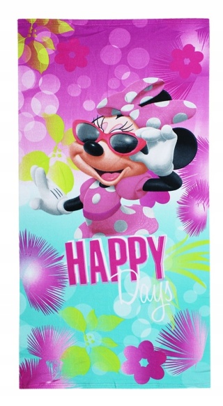 Ręcznik kąpielowy dla dziewczynki Myszka Minnie plażowy na basen 70x140