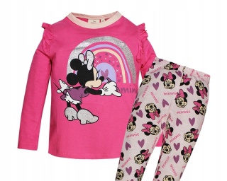 Piżama dziewczęca długi rękaw Myszka Minnie
