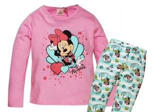 Piżamka dla dziewczynki z długim rękawem Myszka Minnie
