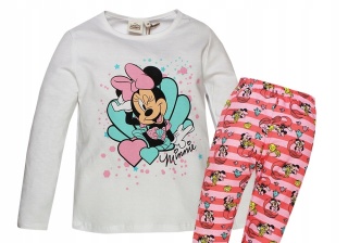 Piżamka dla dziewczynki z długim rękawem Myszka Minnie