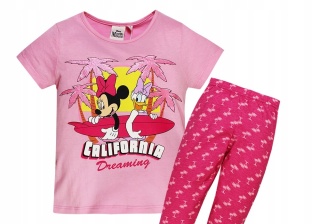 Piżamka dla dziewczynki z krótkim rękawem Myszka Minnie