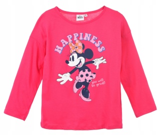 Bluzka dziewczęca z długim rękawem Myszka Minnie