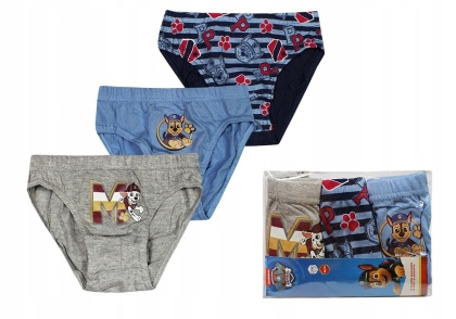 Slipki majtki chłopięce 3-pak Psi Patrol