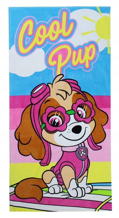 Ręcznik kąpielowy dla dziewczynki PAW PATROL na basen plażowy 70x140