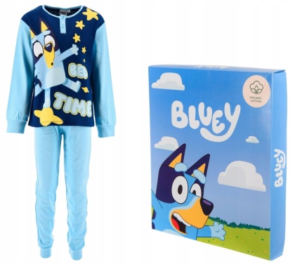 Piżama Bluey dla chłopca długi rękaw i spodnie w prezentowym pudełku