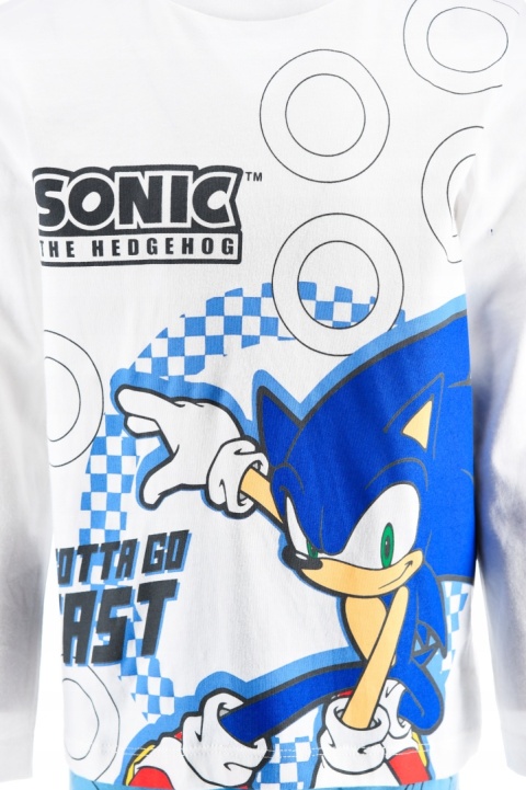 Piżama chłopięca z długimi rękawami Sonic