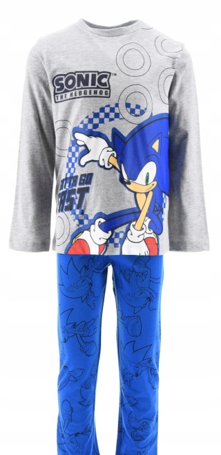 Piżama chłopięca z długimi rękawami Sonic