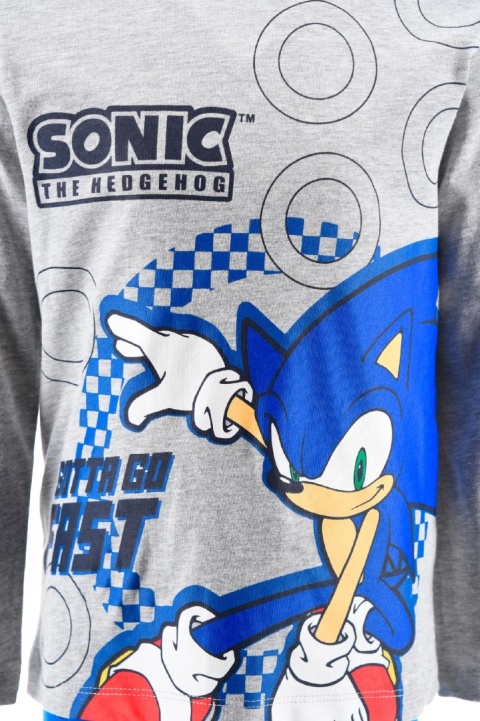 Piżama chłopięca z długimi rękawami Sonic