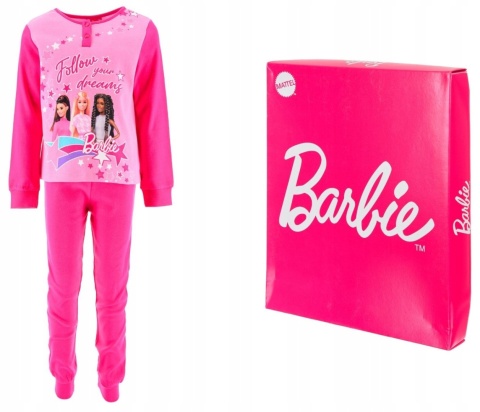 Piżamka Barbie lalki modna różowa bluzka i spodnie prezentowe pudełko