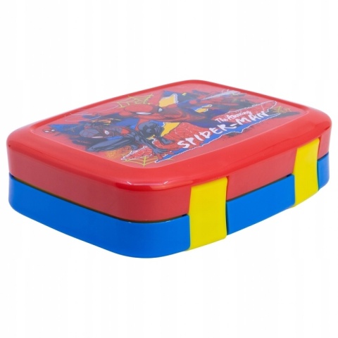 Śniadaniówka trzykomorowa z przegródkami Spiderman