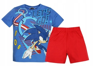 Piżama chłopięca krótki rękaw Sonic