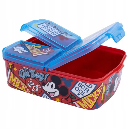 Śniadaniówka z przegródkami trzykomorowa Myszka Mickey