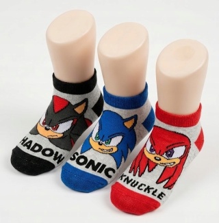 3 x Stopki skarpetki chłopięce SONIC the Hedgehog wiosna lato 3-pary