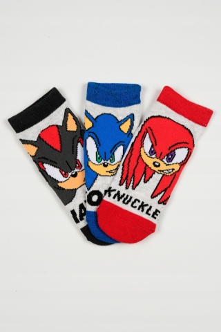 3 x Stopki skarpetki chłopięce SONIC the Hedgehog wiosna lato 3-pary
