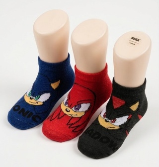 3 x Stopki skarpetki chłopięce Sonic the Hedgehog wiosna lato 3-pary