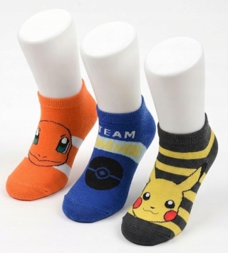 3 x Stopki skarpetki dziecięce POKEMON PIKACHU na wiosna lato 3-pary