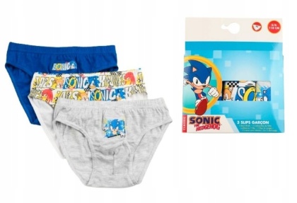 3 x Slipki chłopięce SONIC THE HEDGEHOG SEGA
