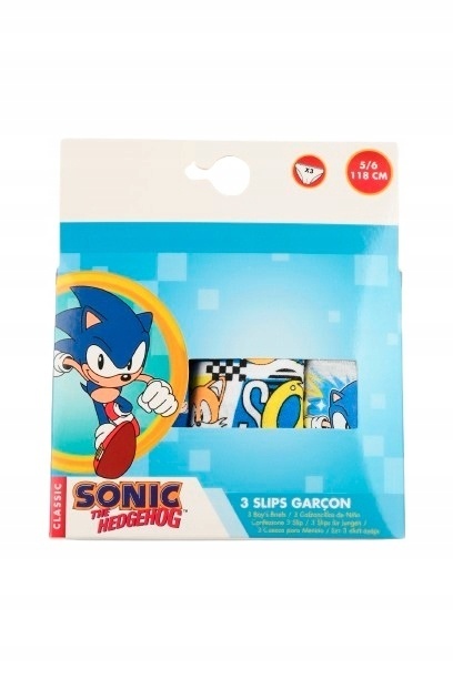 3 x Slipki chłopięce SONIC THE HEDGEHOG SEGA