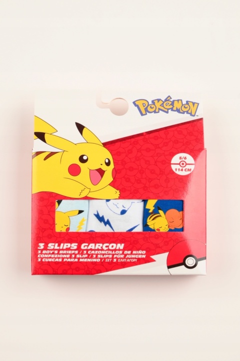 3 x Slipki dla chłopca POKEMON PIKACHU