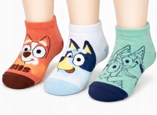 3 x stopki skarpetki Bluey i Bingo dla chłopca super zestaw bajkowy