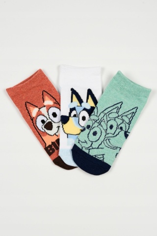 3 x stopki skarpetki Bluey i Bingo dla chłopca super zestaw bajkowy