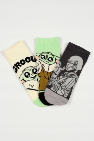 3 x stopki skarpetki Star Wars Baby Yoda Grogu Mandalorian chłopięce