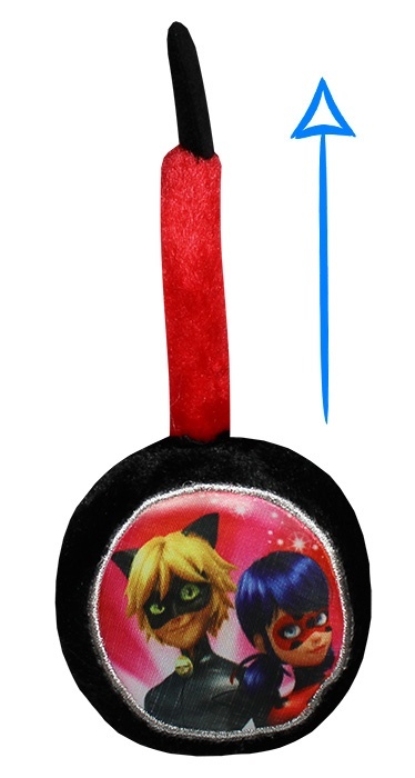 Biedronka i czarny kot nauszniki dla dziewczynki kotek