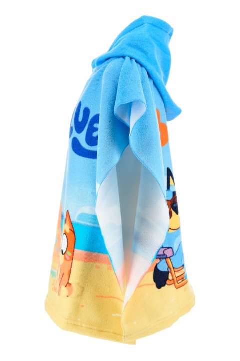 BLUEY Poncho ręcznik z kapturem na basen plażę szybkoschnące 55x110 cm
