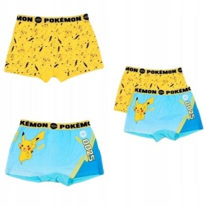 Bokserki chłopięce Pokémon kpl. 2-pak Pikachu majtki