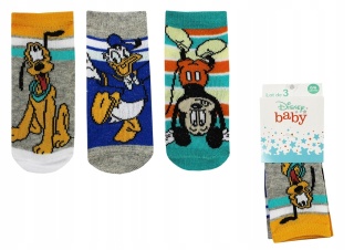 3x skarpetki dla dziecka niemowlęce Disney baby Myszka Mickey 0-6M