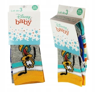 3x skarpetki dla dziecka niemowlęce Disney baby Myszka Mickey 0-6M