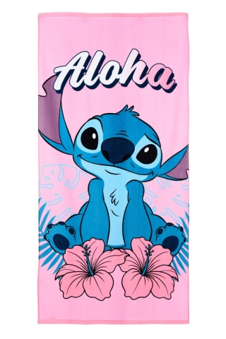 Ręcznik plażowy duży Disney Stitch Aloha 70 x 140 cm