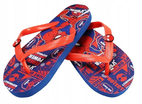 Japonki SPIDERMAN dla chłopca - Lekkie klapki na basen i plażę