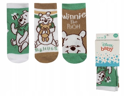 3x skarpetki dla dziecka niemowlęce Kubuś Puchatek 6-12 miesięcy