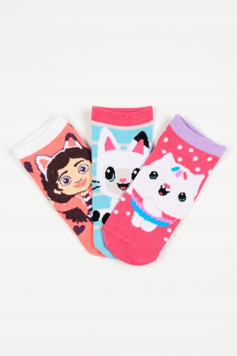 Koci Domek Gabi NETFLIX Stopki dla dziewczynki super zestaw 3 pary