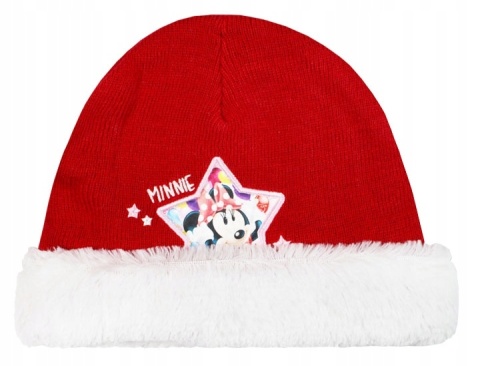 Komplet zimowy czapka szalik rękawiczki ciepły Myszka Minnie 3 częściowy