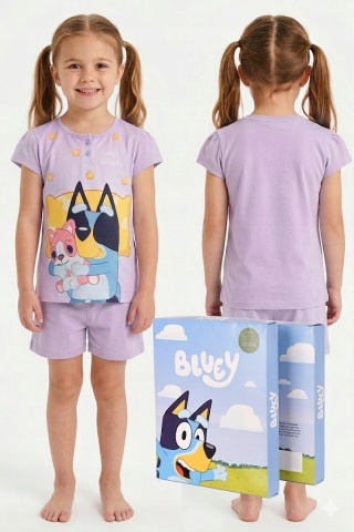 Piżama dla dziewczynki bawełniana Bluey