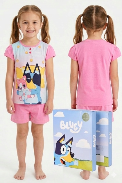 Piżama dla dziewczynki Bluey bawełniana