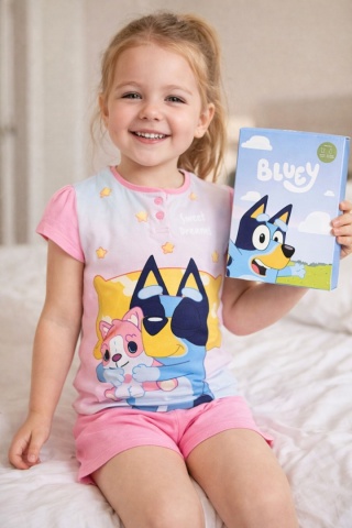 Piżama dla dziewczynki Bluey bawełniana
