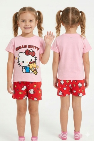 Piżama dla dziewczynki Hello Kitty bawełniana