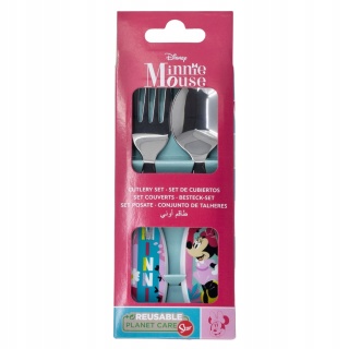 Sztućce dla dziecka MYSZKA MINNIE komplet 2 sztuki widelec łyżka bajkowe