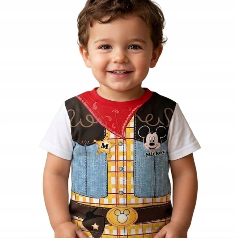 MYSZKA MIKI koszulka T- shirt dla chłopca KOWBOJ DISNEY bawełna