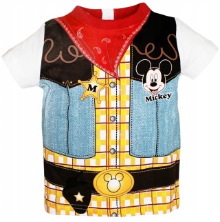 MYSZKA MIKI koszulka T- shirt dla chłopca KOWBOJ DISNEY bawełna
