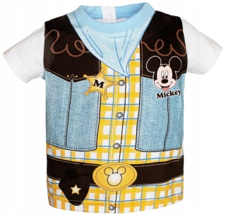 MYSZKA MIKI koszulka T- shirt dla chłopca KOWBOJ DISNEY bawełna