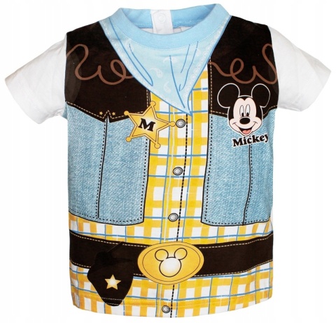 MYSZKA MIKI koszulka T- shirt dla chłopca KOWBOJ DISNEY bawełna
