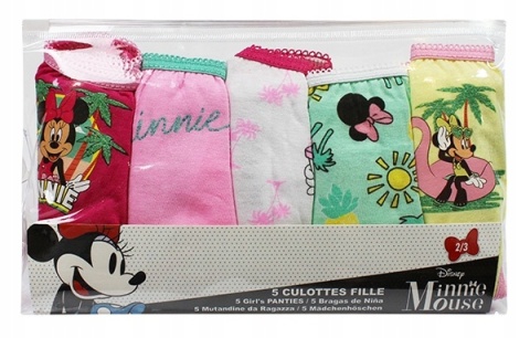 5 x MYSZKA MINNIE śliczne majtki majteczki dla dziewczynki w etui
