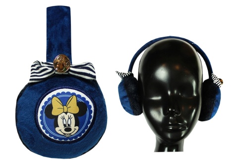 Nauszniki zimowe dla dziewczynki Myszka Minnie ocieplane