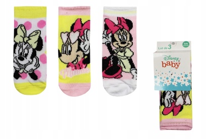 3 x skarpetki niemowlęce Myszka Minnie śliczne 6-12 miesięcy