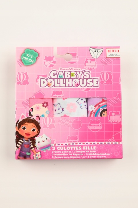 Majtki dziewczęce 3-pak Koci Gabby's Dollhouse